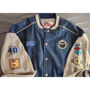 Ford Mustang 40th Anniversary Racing Jacket Champions Coat Mens‎ Xxl Denim